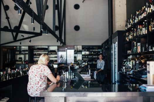 urban wine bar interior