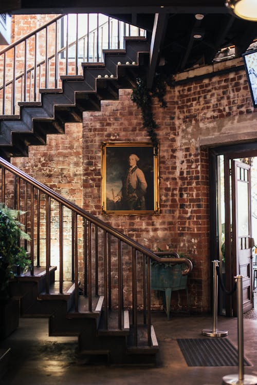 Classic staircase in modern building