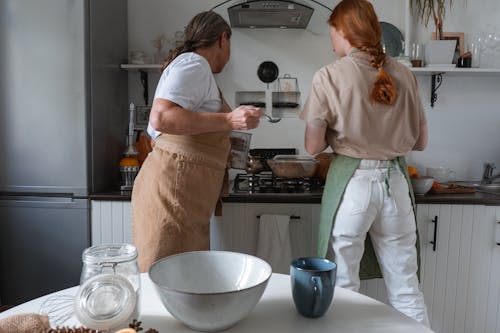 Women Preparing Food in the Kitchen