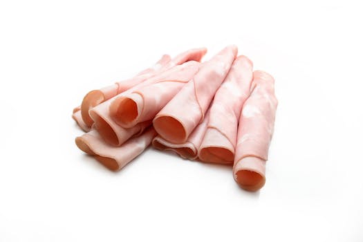 Ham, sliced, pre-packaged, deli meat (96%fat free, water added)