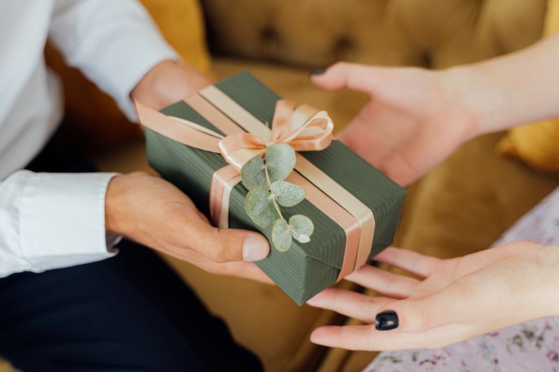 Wrapped gift box representing casino bonuses