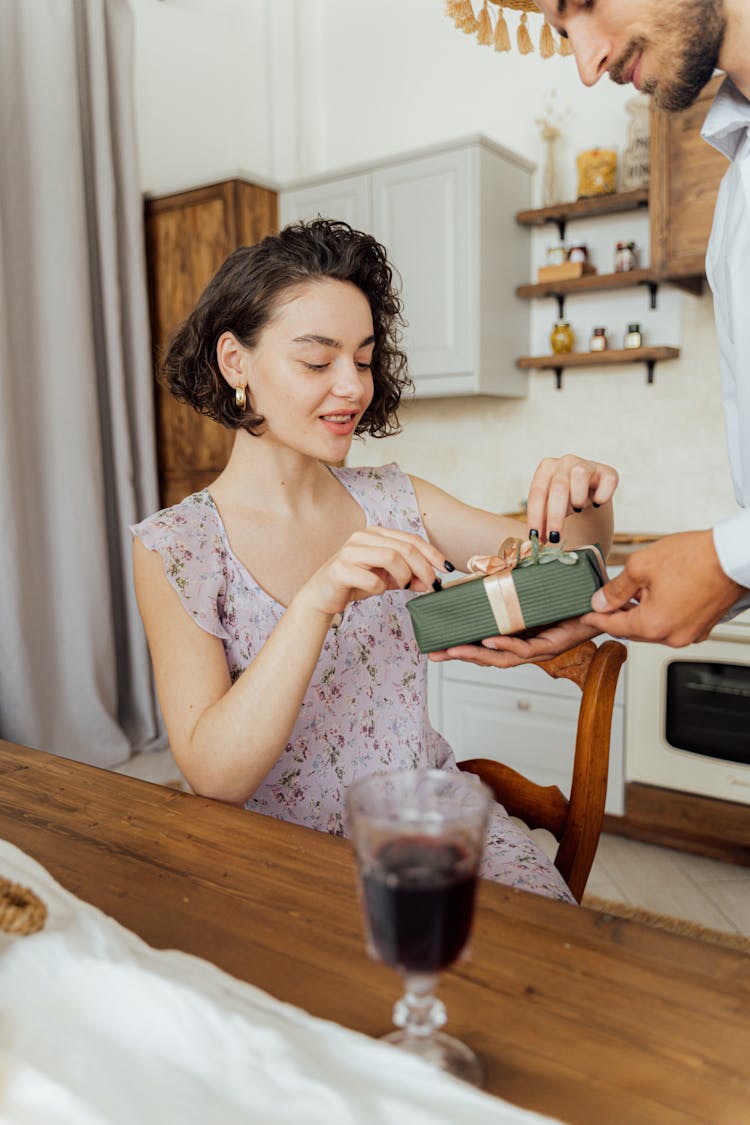 Man Giving Gift To A Woman