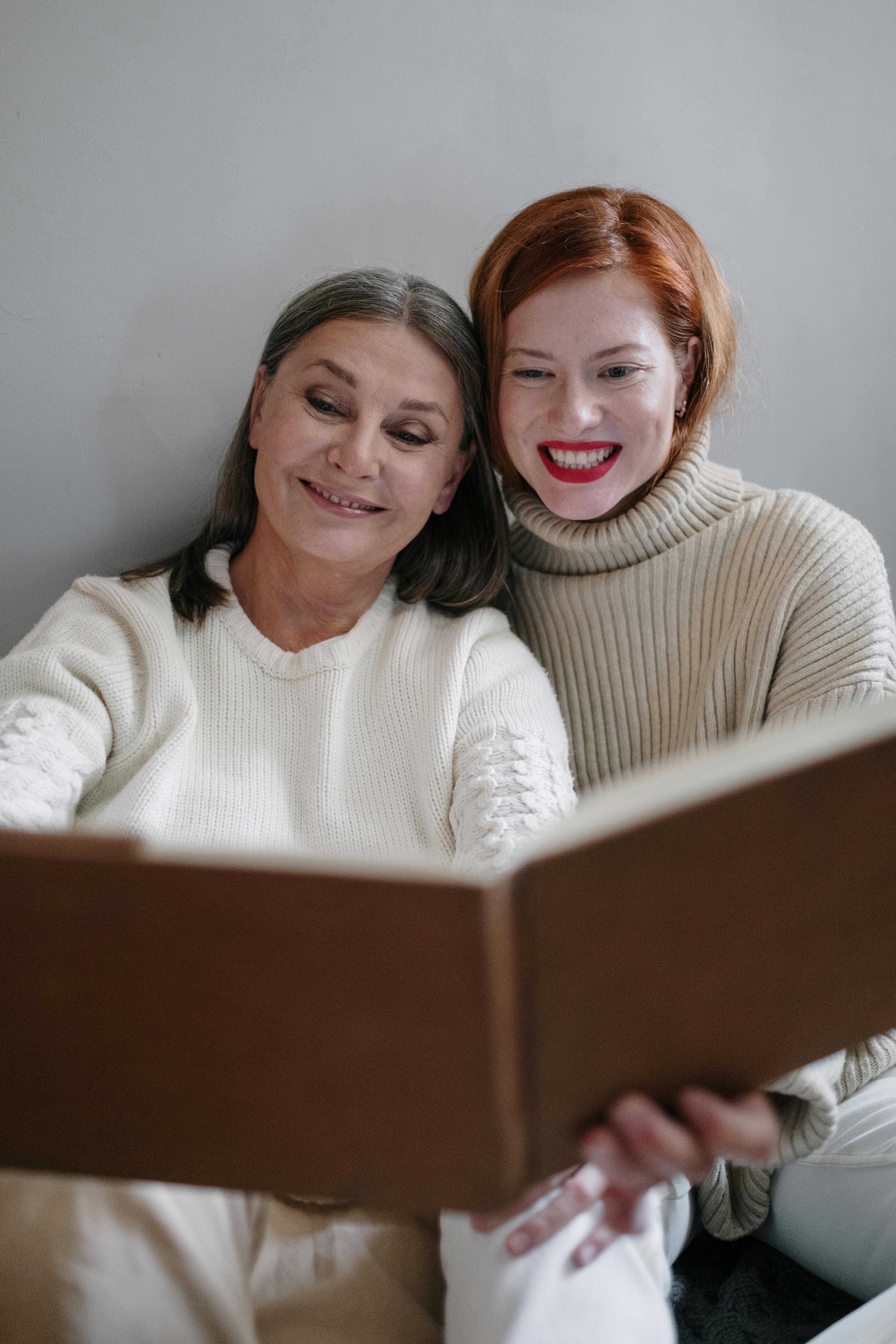 photo of a mother and daughter smiling