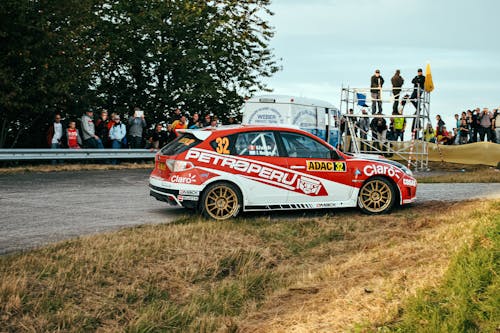 Racing Car on the Dirt Road