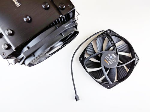 Computer Fan Equipment on White Background