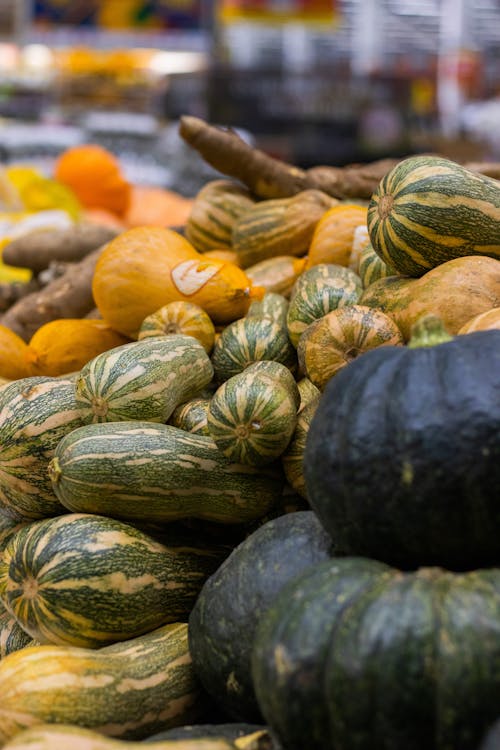 Pumpkins on Market Stall