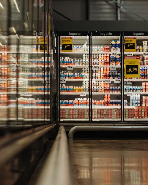 Bottles Inside a Refrigerator