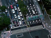 Aerial View of a City Road