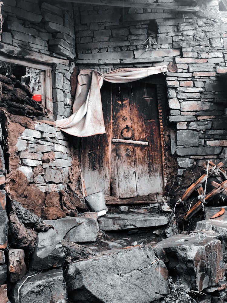 Abandoned Stone House Ruins