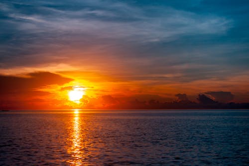 Free stock photo of beach sunset, beautiful sunset, by the sea