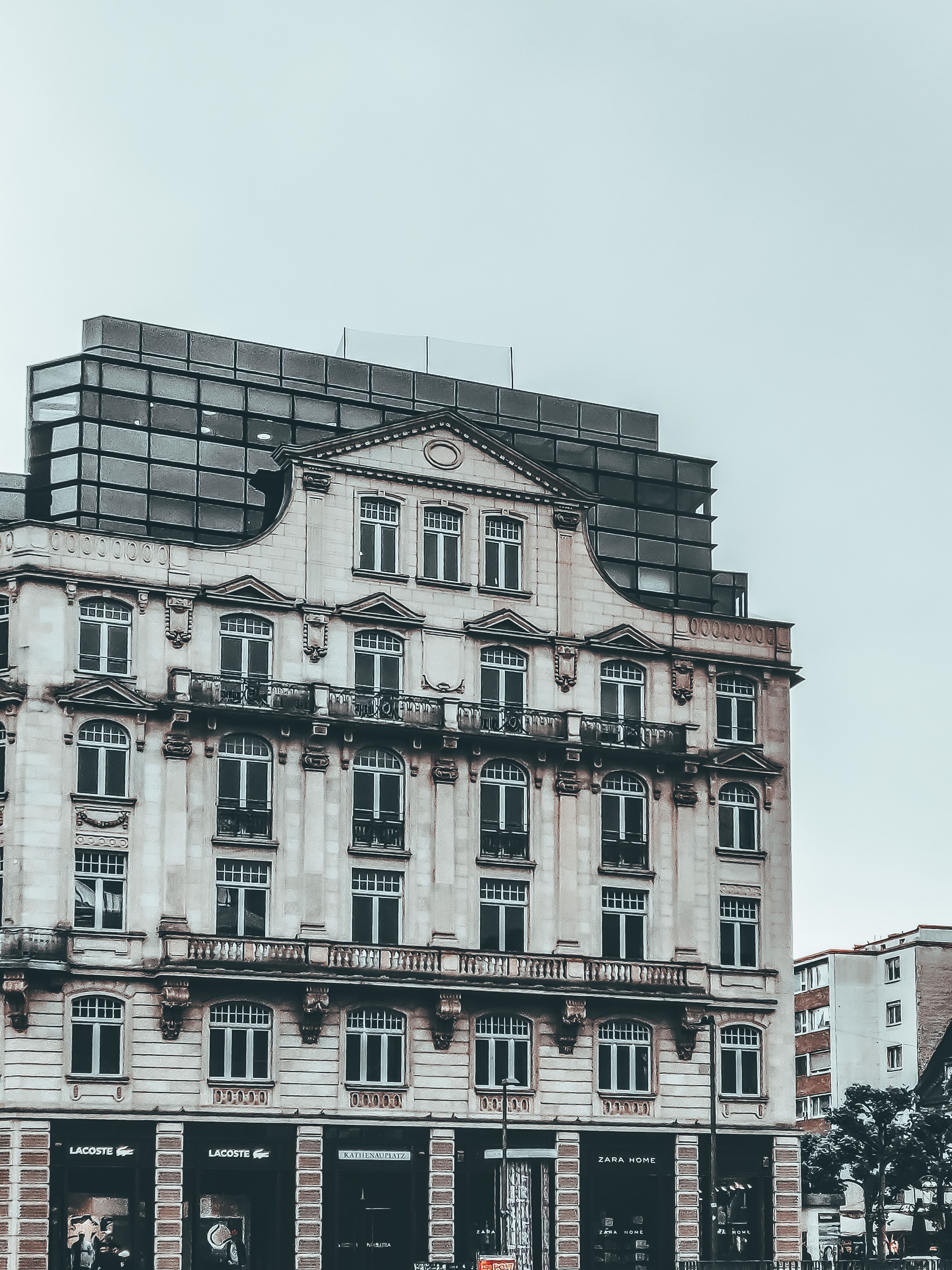 Facade of classic building on city street · Free Stock Photo