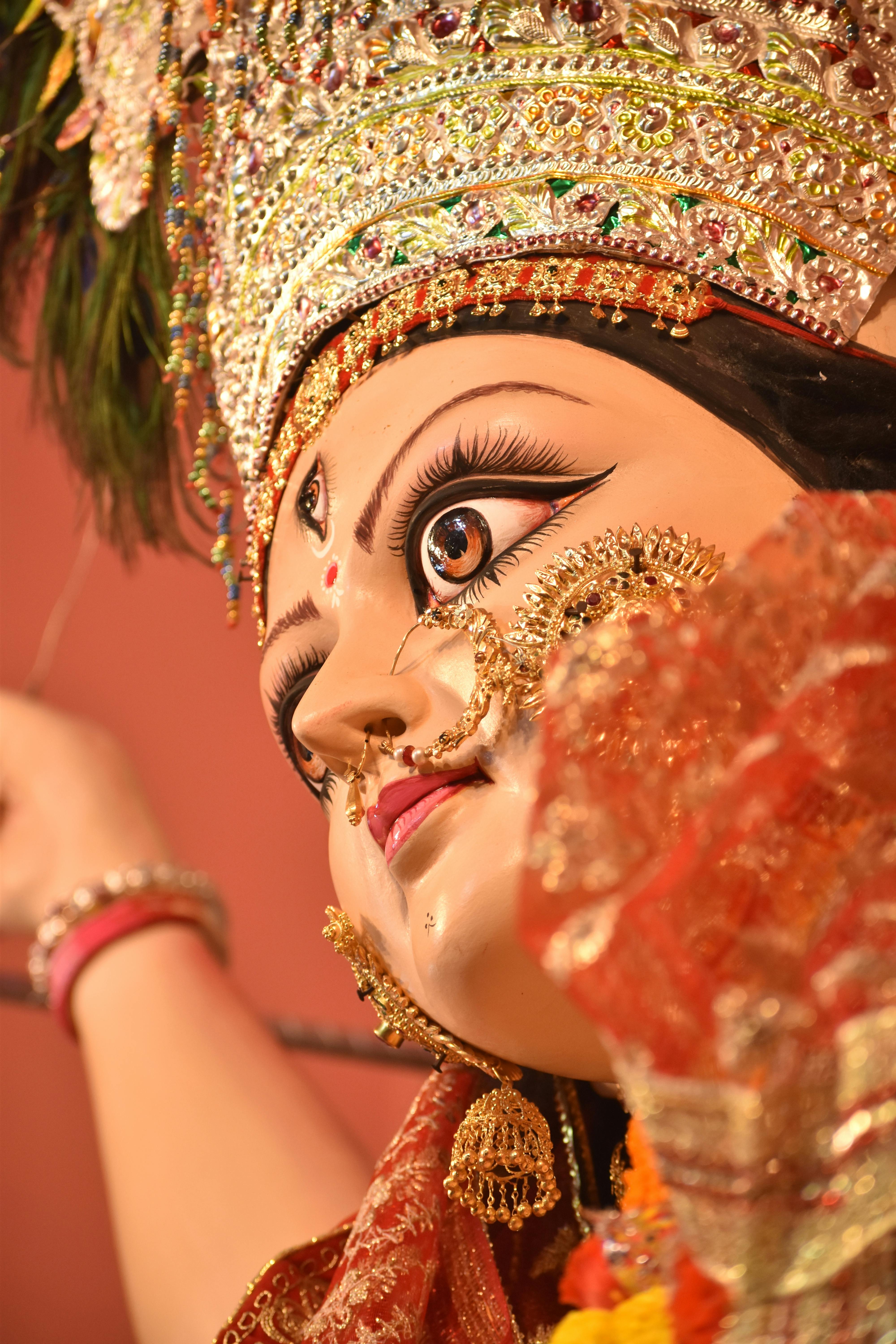 Durga Goddess in Close-up Photography · Free Stock Photo