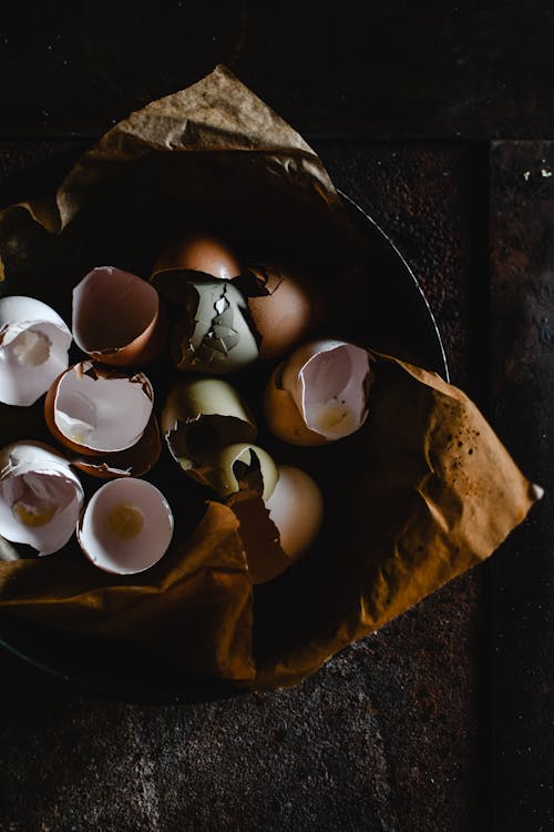 Broken Eggs in Cake Tin