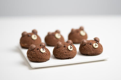 Free Chocolate Bear Shape Cookies
 Stock Photo