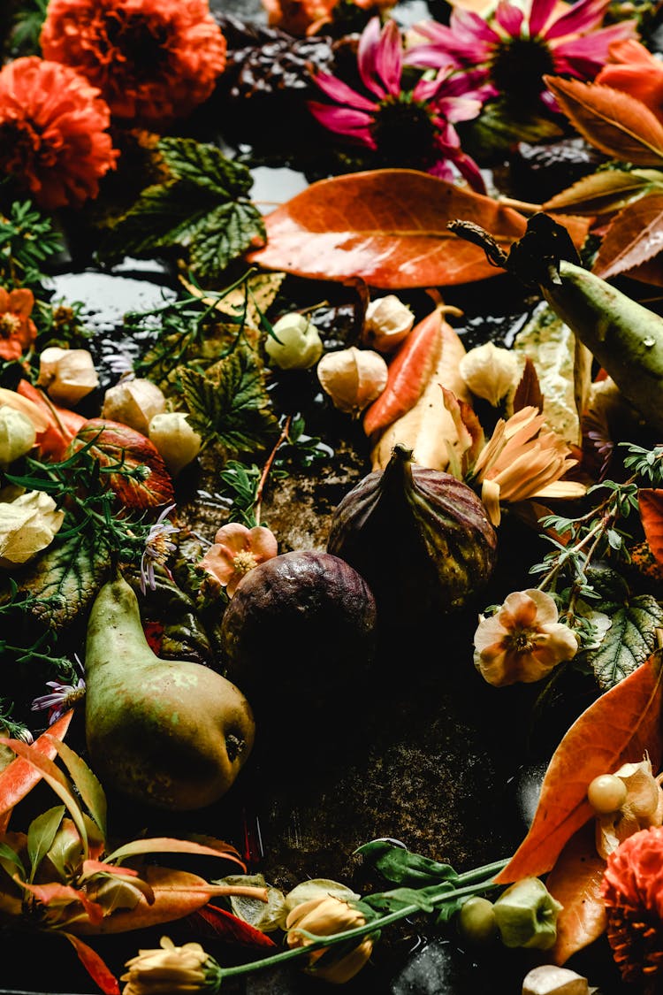 Still Life With Fruits And Flowers