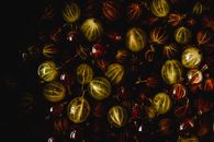 Red and Green Round Fruit