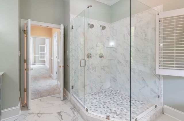 Shower rough-in during bathroom demolition