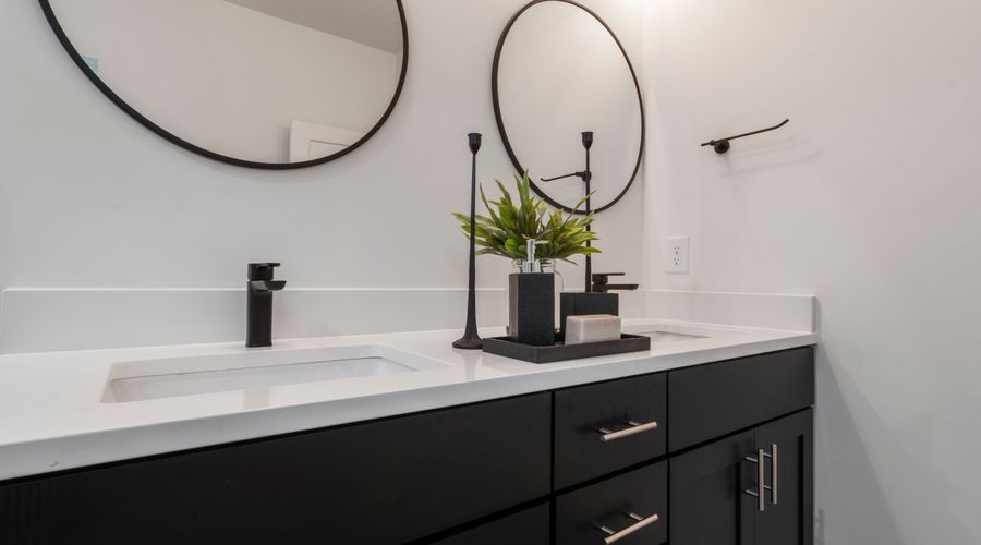 Shaker style vanity installation Laguna Hills bathroom