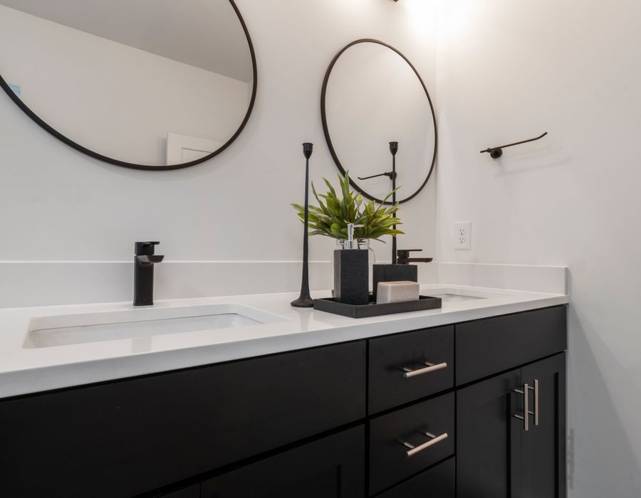 Double sink vanity installation Ladera Ranch bathroom