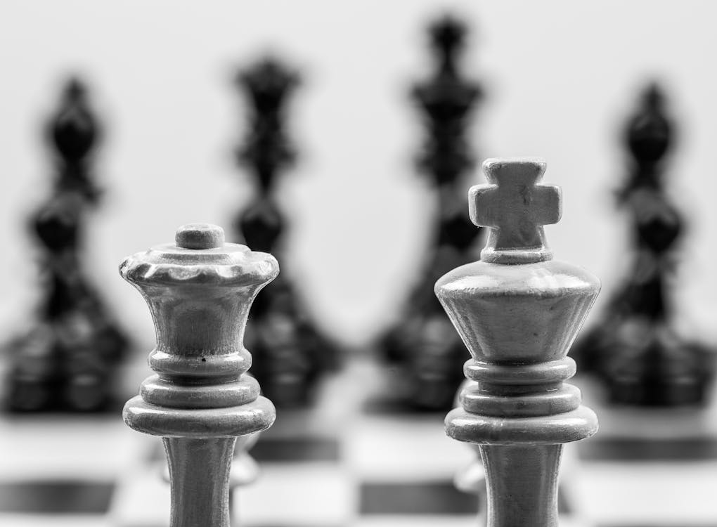 Chess, Free Stock Photo, Closeup of chess king and queen