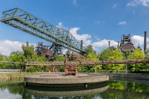 Old Sedimentation Tank and Bridge Structures at Mine