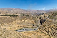 Scenery of Terraces and Mountains under Blue Sky