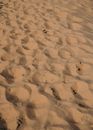 Dry sandy desert with pits and dunes