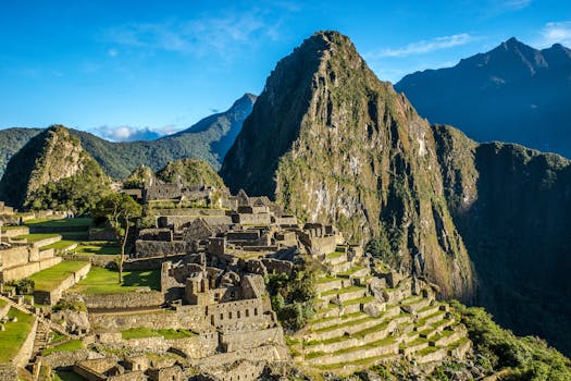 Explore Machu Picchu, Peru's famous ancient Incan ruins with stunning mountain views and rich history. Perfect travel destination.