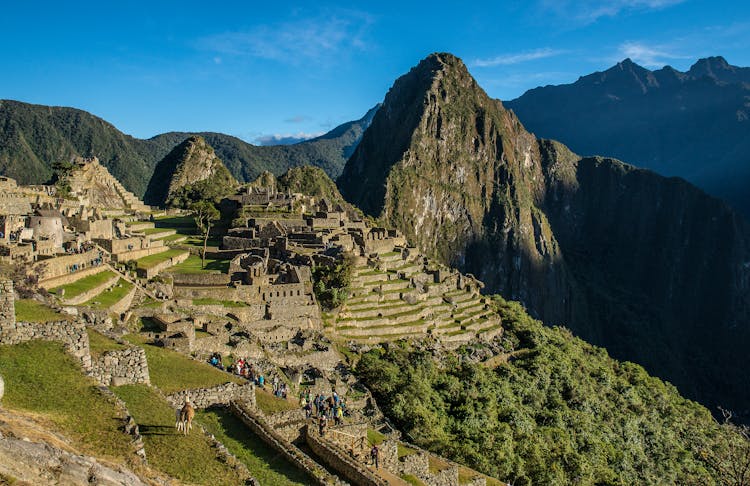 People Traveling At Machu Picchu