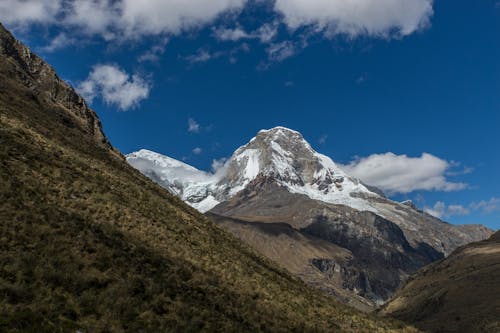 Snow Covered Mountain Under Blue Sky