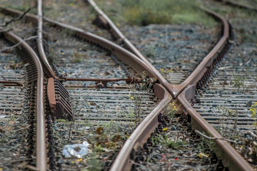 Free Close-up of Railway Tracks Stock Photo