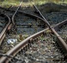 Brown Metal Train Rail