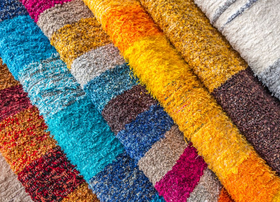 Assorted fabrics showcasing different textures and patterns for hijab styling