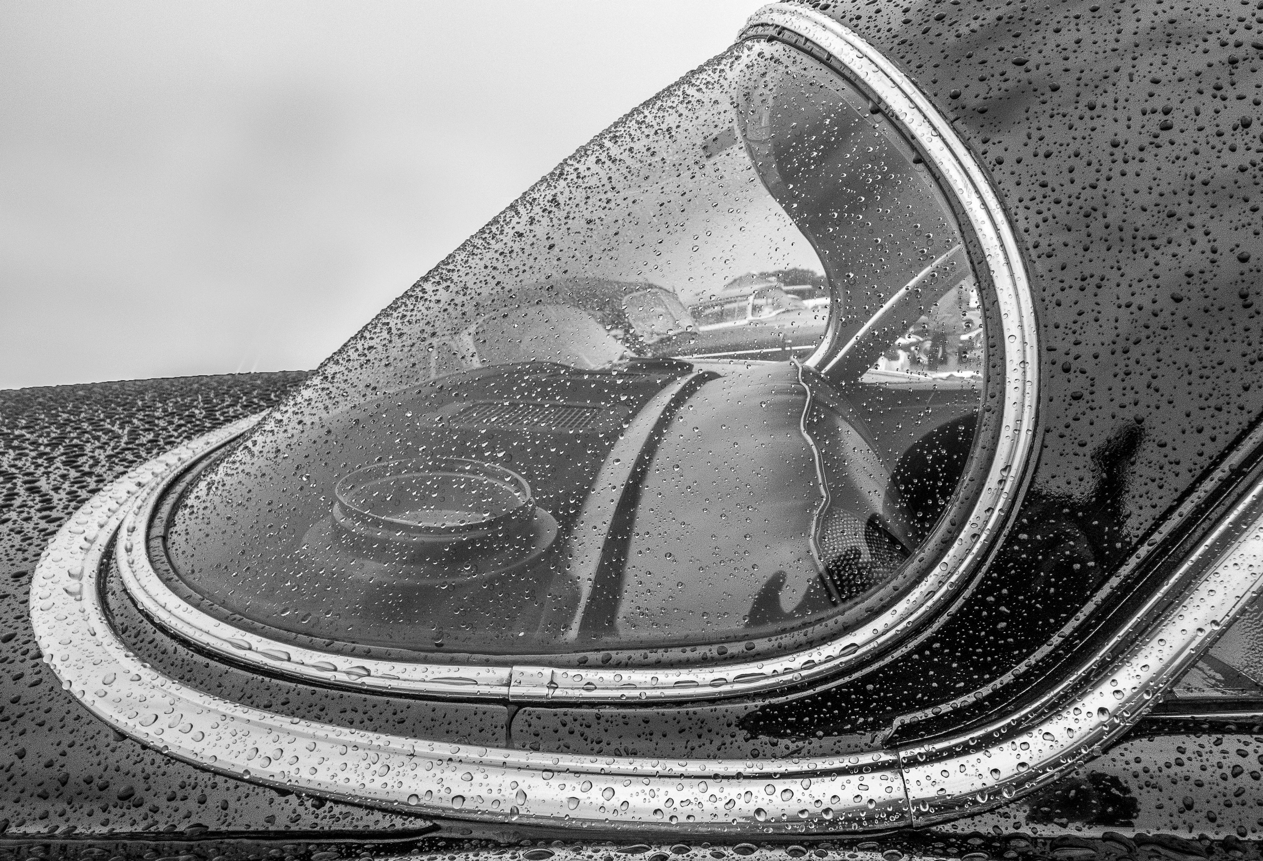 Closeup of a Car Back Window Wet from Rain · Free Stock Photo