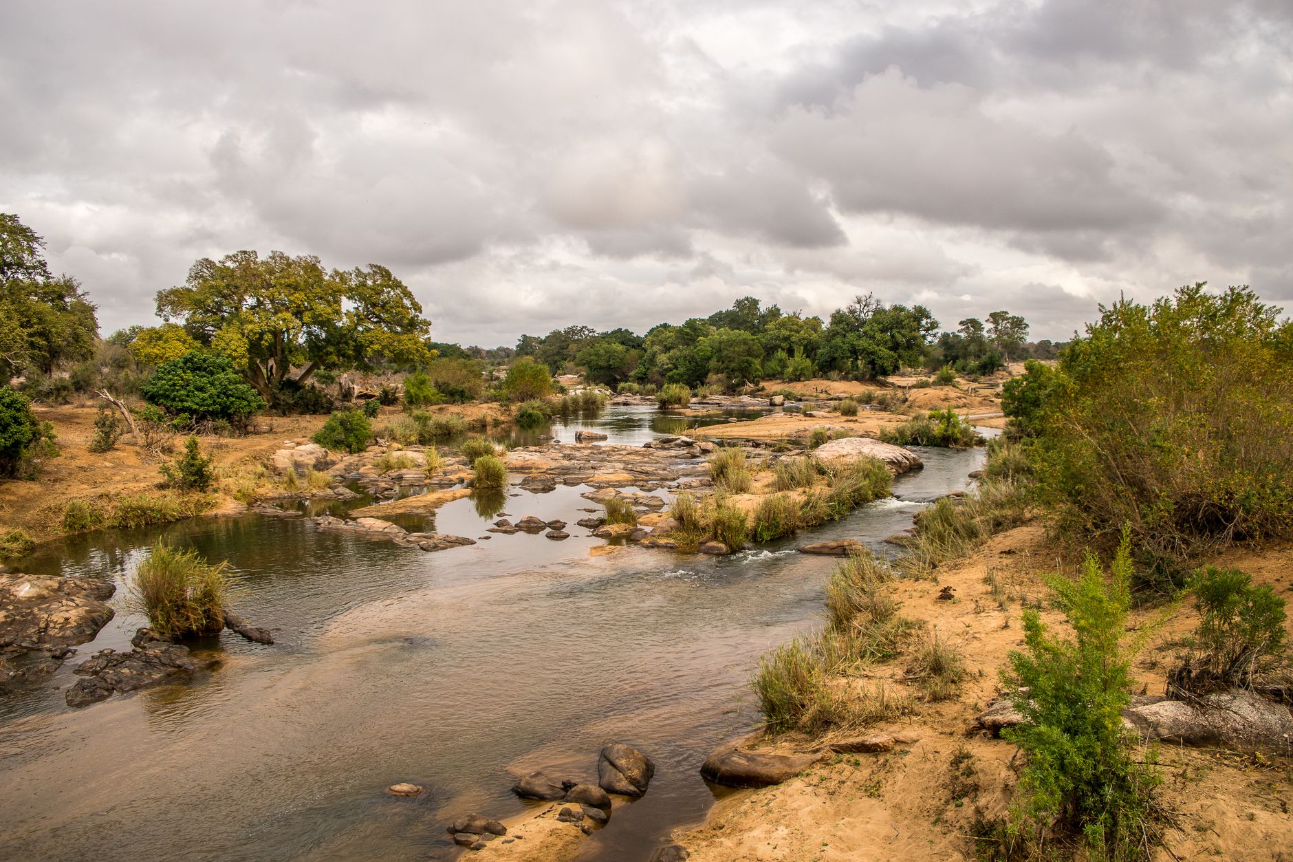 Fourteen Falls on the Athi River near Thika with Ol Donyo Sabuk behind