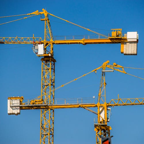 Photos gratuites de construction, équipement lourd, grues