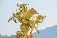 Gold Dragon Statue