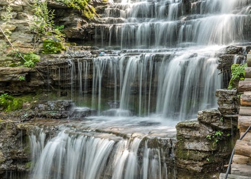 Free Scenic View of Waterfalls Stock Photo