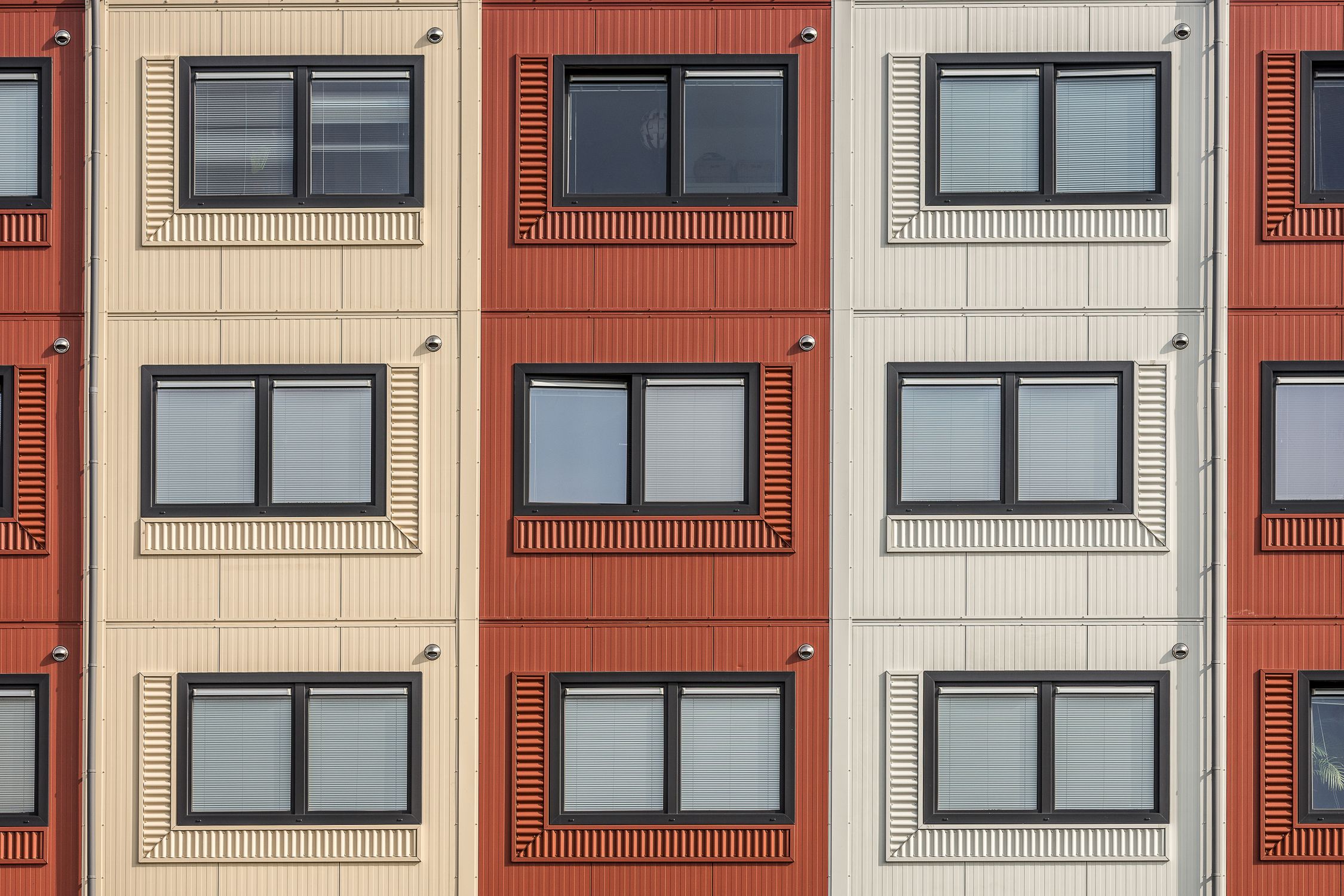 Row Windows Rows of Windows of an Apartment Building · Free Stock Photo