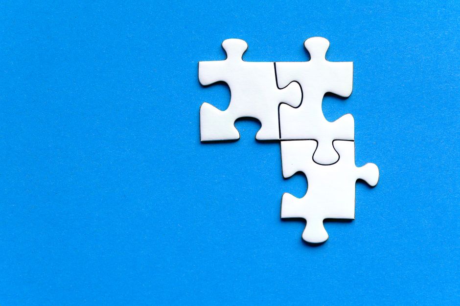 half|puzzle pieces connecting