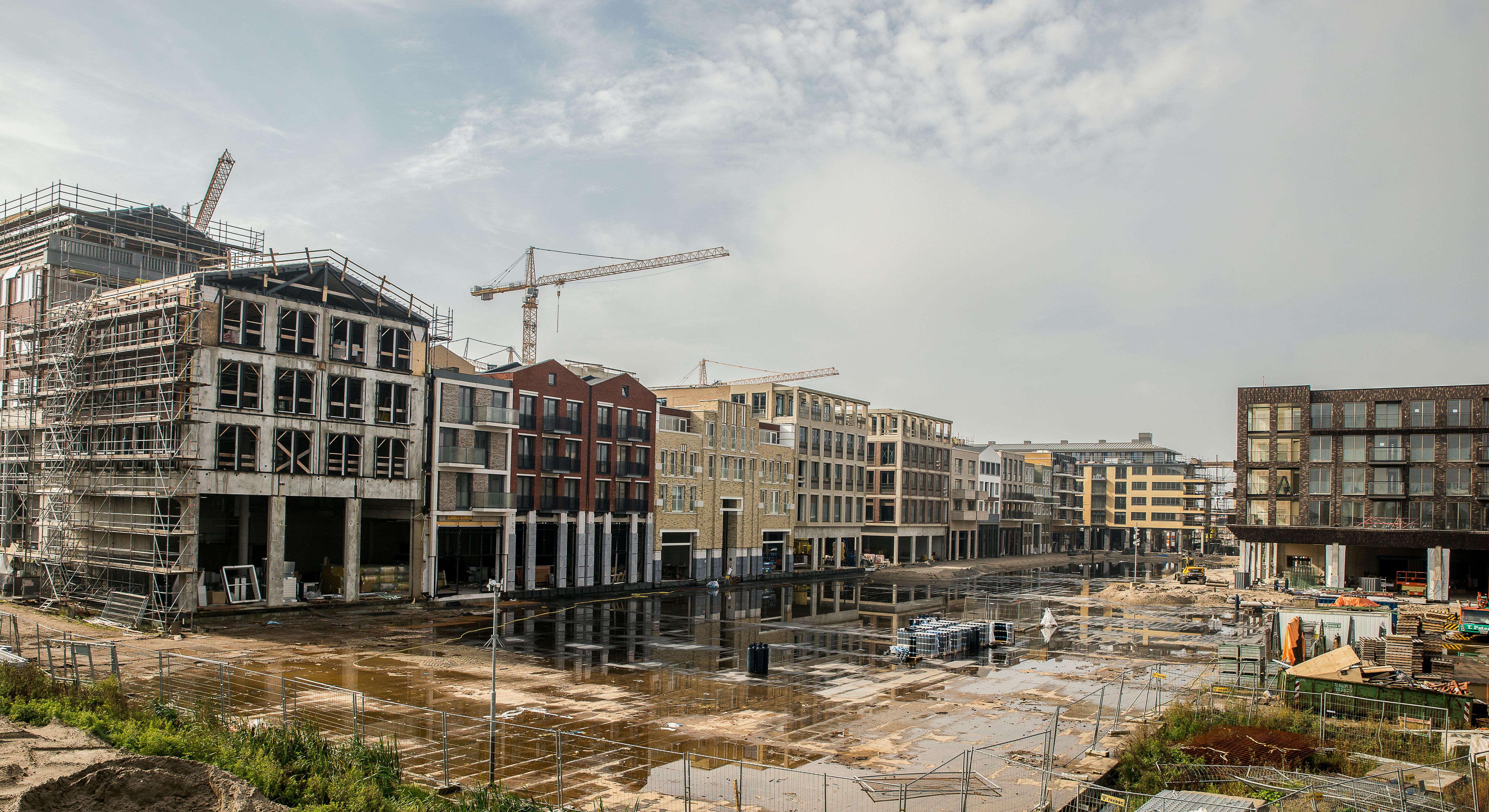 photo of construction sites with variety of modern architecture designs