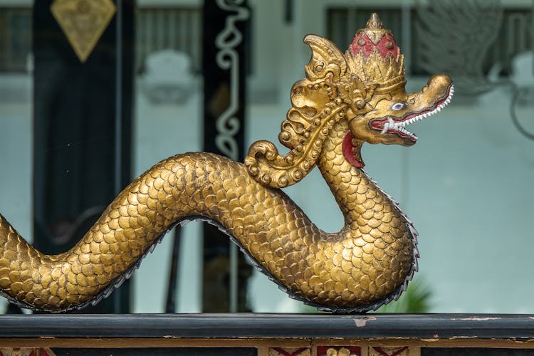 Golden Snake Figurine