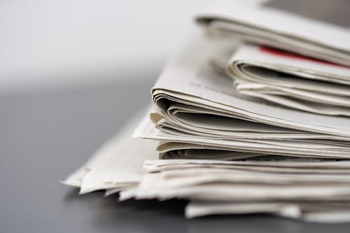 Free Folded Newspapers  Stock Photo
