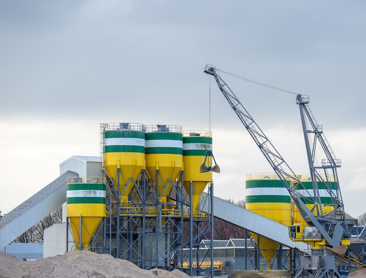 Crane And Silos 