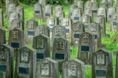 Old Tombstones on a Cemetary