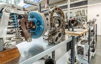 Blue and Silver Metal Machine