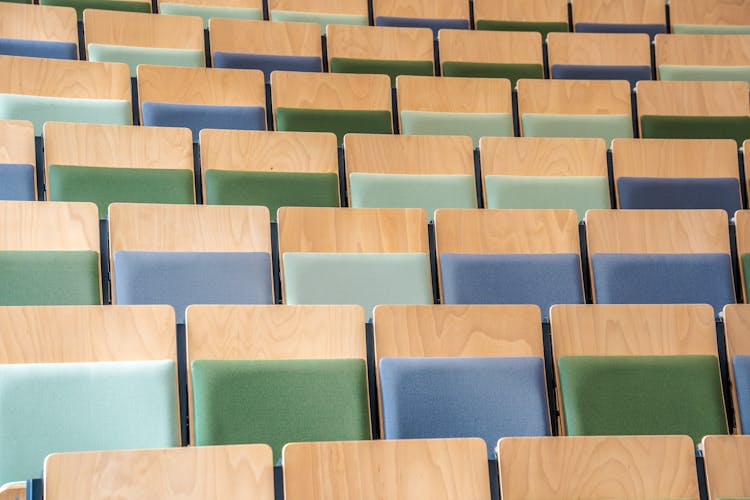 Abstract Pattern Of Empty Auditorium Seats