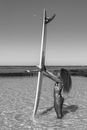 Woman in Bikini Standing on Beach Shore