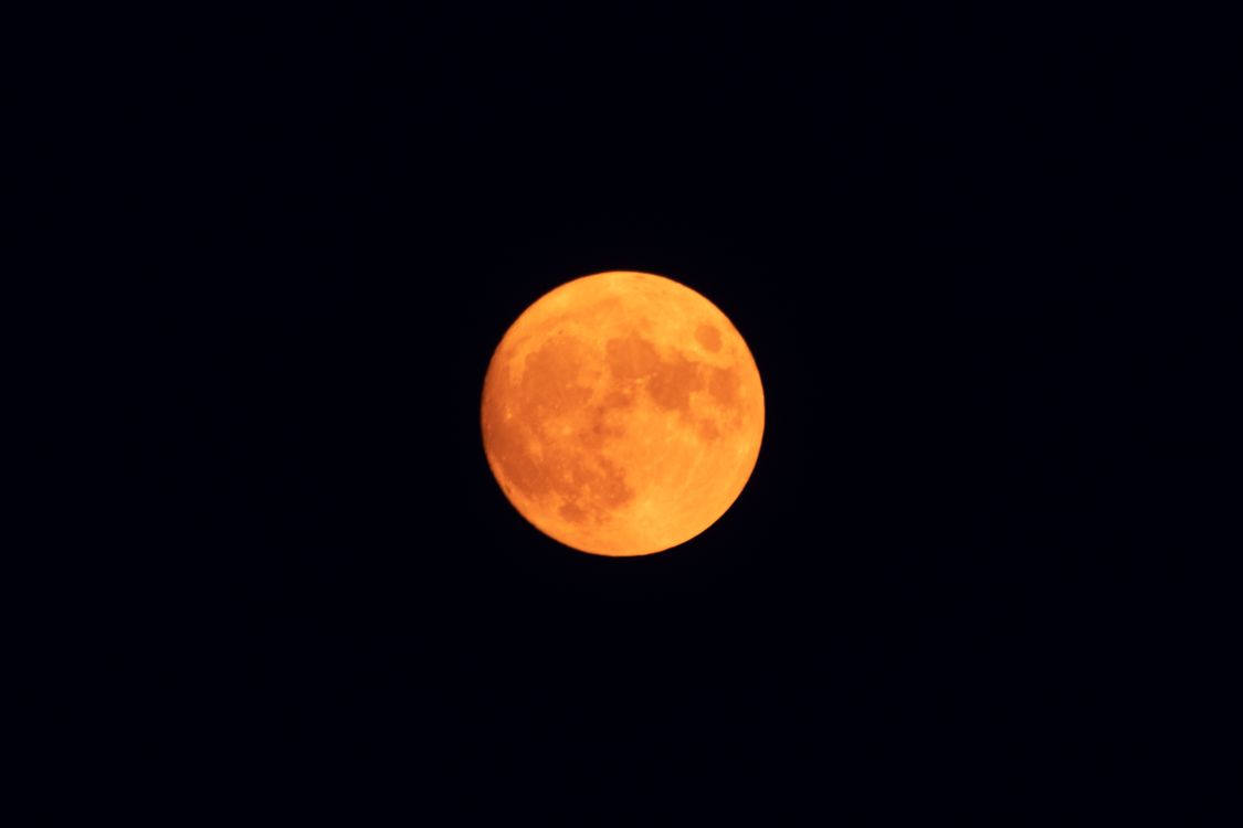 Free Red moon in dark sky Stock Photo