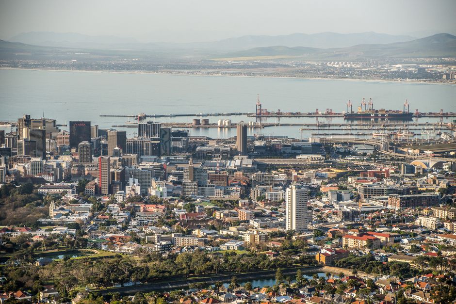 Breathtaking Robben Island Scenic Helicopter Flight Review: Soaring Above History in Cape Town Review 2026 - Aerial view of Cape Town showcasing the skyline and harbor. Perfect for travel inspiration.